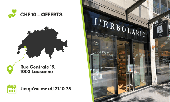 PRODUITS COSMÉTIQUES NATURELS | CHF 10.- offerts