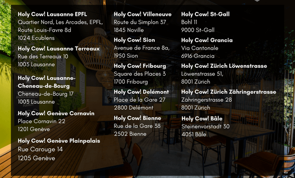 HOLY COW ! | 1 MENU acheté = 1 MENU offert