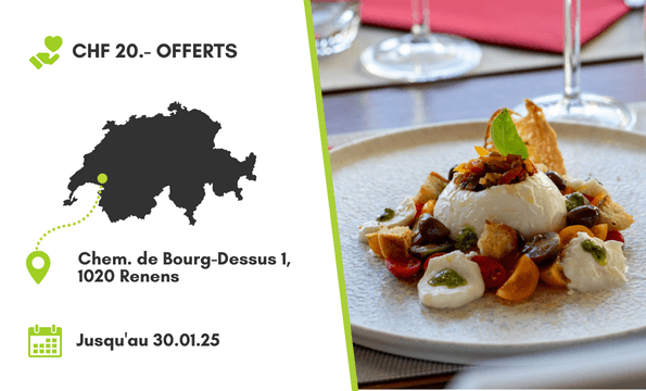 CUISINE ITALIENNE | CHF 20.- offerts