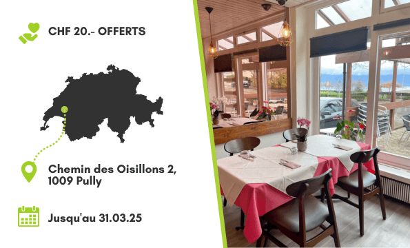 CUISINE ASIATIQUE PULLY | CHF 20.- offerts
