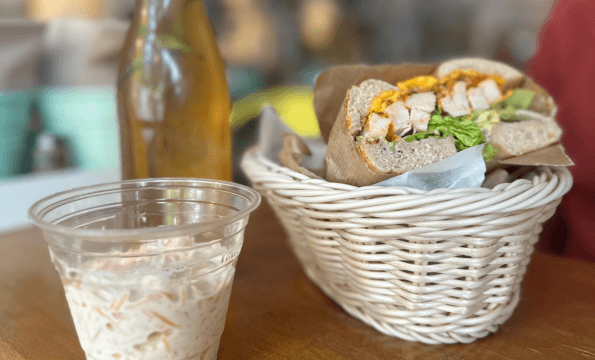 BAGEL ON THE WAY GARE | CHF 12.-  le Menu Bagel Poulet