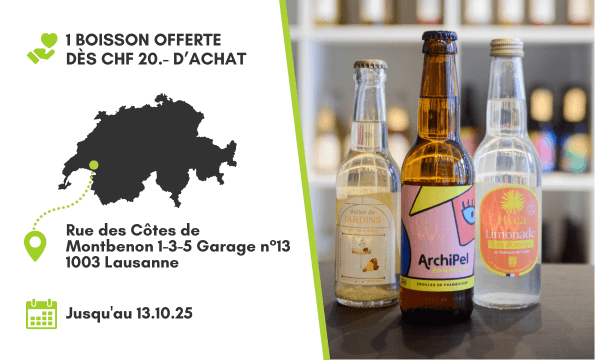 BOISSONS SANS ALCOOL | 1 boisson offerte dès 20.- d'achat