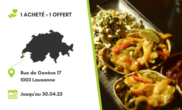 RESTAURANT BAR TEX-MEX | 1 acheté = 1 offert