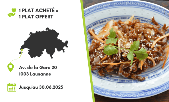 CUISINE ASIATIQUE | 1 acheté = 1 offert