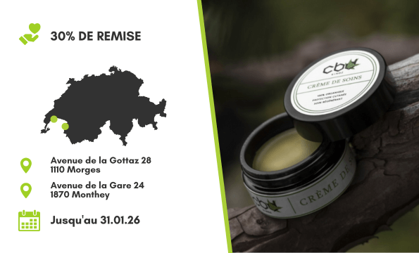 CBD SUISSE | 30% de remise