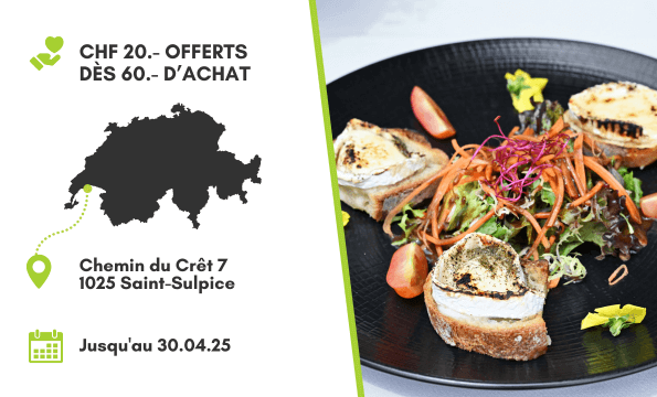 CUISINE TRADITIONNELLE | CHF 20.- offerts