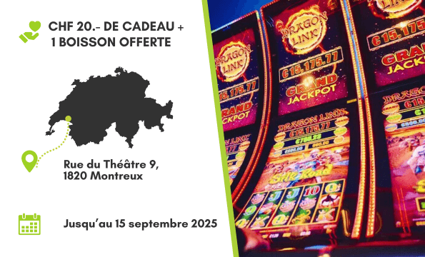 CASINO BARRIÈRE  | CHF 20.- de cadeau + 1 boisson